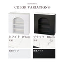 マントルピース風収納棚〔幅90cm〕 マントルピース風 収納棚 3段 可動棚 大理石調天板 奥行スリム 韓国インテリア ぼん家具