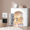 マントルピース風収納棚〔幅90cm〕 マントルピース風 収納棚 3段 可動棚 大理石調天板 奥行スリム 韓国インテリア ぼん家具