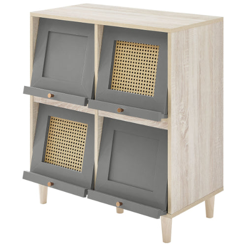 専用　ラタン　チェスト ラタン調収納チェスト フラップ4扉タイプ チェスト 引き出し