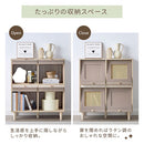 ラタン調収納チェスト フラップ4扉タイプ