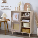 ラタン調収納チェスト オープン棚タイプ