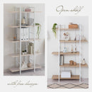 オープンラック 棚 ラック オープンラック スリム 幅80 収納ラック 収納棚 おしゃれ アイアンラック 風 アンティーク 調 リビング 収納 5段 本棚 木製 スチール ぼん家具