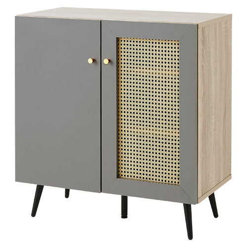 ラタンキャビネット ラタン調 扉付き キャビネット 足つきキャビネット おしゃれ