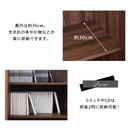 ラタン調 幅60 キャビネット 2扉