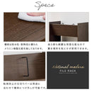 棚が斜めで取り出しやすい キャスター付きファイルラック 2段