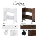 棚が斜めで取り出しやすい キャスター付きファイルラック 2段