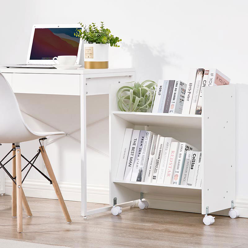 棚が斜めで取り出しやすい キャスター付きファイルラック 2段