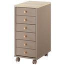 サイドチェスト サイドワゴン デスクワゴン サイドチェスト 引き出し おしゃれ キャスター スリム ワゴン 木製 大容量 6段 A4 デスク下 収納 書類 文房具 ツートン PUTUPUTU