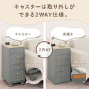 サイドチェスト サイドワゴン デスクワゴン サイドチェスト 引き出し おしゃれ キャスター スリム ワゴン 木製 大容量 6段 A4 デスク下 収納 書類 文房具 ツートン PUTUPUTU