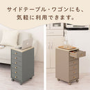 サイドチェスト サイドワゴン デスクワゴン サイドチェスト 引き出し おしゃれ キャスター スリム ワゴン 木製 大容量 6段 A4 デスク下 収納 書類 文房具 ツートン PUTUPUTU