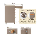 サイドチェスト サイドワゴン デスクワゴン サイドチェスト 引き出し おしゃれ キャスター スリム ワゴン 木製 大容量 6段 A4 デスク下 収納 書類 文房具 ツートン PUTUPUTU