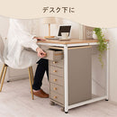 サイドチェスト サイドワゴン デスクワゴン サイドチェスト 引き出し おしゃれ キャスター スリム ワゴン 木製 大容量 6段 A4 デスク下 収納 書類 文房具 ツートン PUTUPUTU