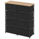 チェスト 引き出し付き 木目×スチール