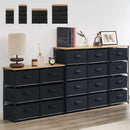 チェスト 引き出し付き 木目×スチール