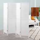 ルーバーパーテーション〔4連〕 パーテーション 衝立 間仕切り おしゃれ 木製 折りたたみ 自立 仕切り 収納 室内 高さ160 4連 横長 和風 伸縮 リビング オフィス 白 茶 ぼん家具