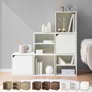 キューブボックス収納〔幅35cm・深型〕 キューブボックス 幅35cm おしゃれ 扉付き カラーボックス 収納ボックス 1段 A4 本棚 オープンラック 木製 スリム コンパクト 積み重ね ぼん家具