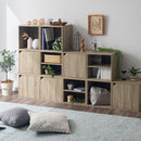 キューブボックス収納〔幅35cm・深型〕 キューブボックス 幅35cm おしゃれ 扉付き カラーボックス 収納ボックス 1段 A4 本棚 オープンラック 木製 スリム コンパクト 積み重ね ぼん家具