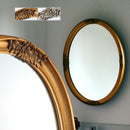 アンティーク調ミラー〔円形〕 鏡 壁掛け鏡 ウォールミラー 円形 丸 おしゃれ 姿見 壁掛けミラー 洗面鏡 丸鏡 大型 北欧 アンティーク ゴールド 化粧台 玄関 洗面台 ぼん家具