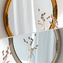 アンティーク調ミラー〔円形〕 鏡 壁掛け鏡 ウォールミラー 円形 丸 おしゃれ 姿見 壁掛けミラー 洗面鏡 丸鏡 大型 北欧 アンティーク ゴールド 化粧台 玄関 洗面台 ぼん家具