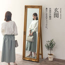 アンティーク調ミラー〔幅60cm〕 スタンドミラー 姿見鏡 全身鏡 おしゃれ 全身ミラー 姿見 大型鏡 アンティーク ゴールド 高さ180 幅60 大きめ 木製 レトロ 玄関 リビング 寝室 ぼん家具