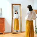 アンティーク調ミラー〔幅60cm〕 スタンドミラー 姿見鏡 全身鏡 おしゃれ 全身ミラー 姿見 大型鏡 アンティーク ゴールド 高さ180 幅60 大きめ 木製 レトロ 玄関 リビング 寝室 ぼん家具