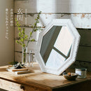 アンティーク調ミラー〔八角〕 鏡 壁掛け ウォールミラー 八角形 壁掛け鏡 壁掛けミラー おしゃれ スタンド 卓上 立て掛け 八角ミラー 八角鏡 アンティーク ゴールド 玄関 洗面台 ぼん家具