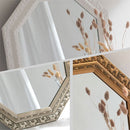 アンティーク調ミラー〔八角〕 鏡 壁掛け ウォールミラー 八角形 壁掛け鏡 壁掛けミラー おしゃれ スタンド 卓上 立て掛け 八角ミラー 八角鏡 アンティーク ゴールド 玄関 洗面台 ぼん家具