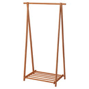 木製ハンガーラック〔幅100cm〕 木製ハンガーラック 天然木 棚付き 折りたたみ 衣類 収納 シンプル ロング コート ぼん家具