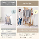木製ハンガーラック〔幅100cm〕 木製ハンガーラック 天然木 棚付き 折りたたみ 衣類 収納 シンプル ロング コート ぼん家具