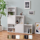 キューブボックス収納〔幅35cm・薄型〕 キューブボックス カラーボックス 収納棚 木製 おしゃれ 本棚 薄型 オープンラック 収納ボックス 扉付き 棚 2段 収納 スリム 隙間 コミック cd dvd ぼん家具