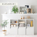 キューブボックス収納〔幅35cm・薄型〕