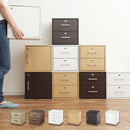 鍵付きキューブボックス収納〔幅35cm・深型〕 キューブボックス 扉付き 鍵付き カラーボックス 2段 1段 引き出し 収納ボックス a4 収納棚 おしゃれ 木製 ボックス 棚 cd dvd 本棚 約 幅35cm キューブラック ぼん家具