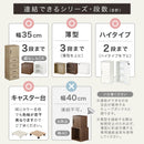 鍵付きキューブボックス収納〔幅35cm・深型〕