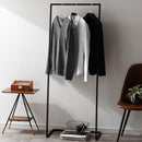 ハンガーラック ハンガーラック L型 スチール製 洋服 衣類 収納 シンプル スリム コート 軽量 玄関 寝室 ぼん家具