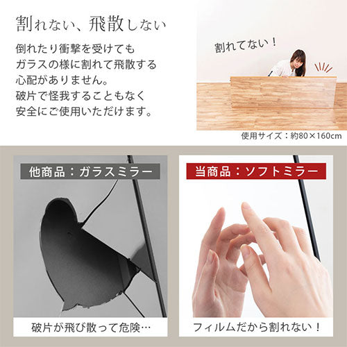 割れないソフトミラー〔60×180cm〕