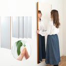 割れないソフトミラー〔60×180cm〕 壁掛けミラー 全身 姿見鏡 ガラス不使用 壁掛け用紐 付き 立て掛け 吊り下げ 可 地震対策 玄関 リビング ナチュラル/ダークブラウン/ブラック/シルバー/ホワイト ぼん家具
