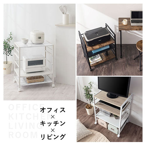 キャスター付きサイドワゴン 本棚 ラック キャスター付き収納 おしゃれ