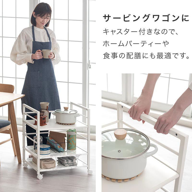 キャスター付きサイドワゴン 本棚 ラック キャスター付き収納 おしゃれ
