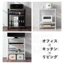 キャスター付きサイドワゴン プリンター台 キャスター付き 3段 可動棚 サイドワゴン 収納 スチール  木目調 大理石風 ぼん家具