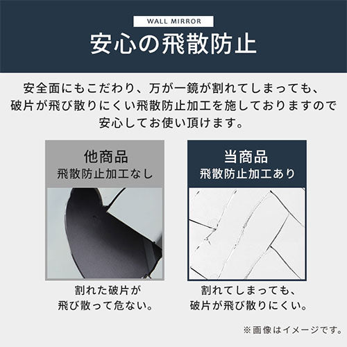 ウォールミラー〔楕円型〕