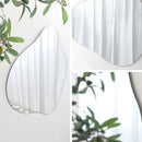 ウェーブミラー 鏡 壁掛け ウォールミラー ノンフレーム 姿見 飛散防止 ウェーブミラー 約 幅80cm 90cm 玄関鏡 フレームレス 化粧 鏡台 韓国風 波形ミラー 大きめ ぼん家具