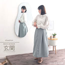 ウェーブミラー 鏡 壁掛け ウォールミラー ノンフレーム 姿見 飛散防止 ウェーブミラー 約 幅65 115 玄関鏡 フレームレス 化粧 鏡台 韓国風 波形ミラー 雲形 大型 ぼん家具