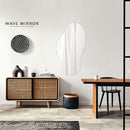 ウェーブミラー 鏡 壁掛け ウォールミラー ノンフレーム 姿見 飛散防止 ウェーブミラー 約 幅65 115 玄関鏡 フレームレス 化粧 鏡台 韓国風 波形ミラー 雲形 大型 ぼん家具