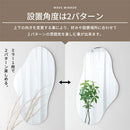 ウェーブミラー 鏡 壁掛け ウォールミラー ノンフレーム 姿見 飛散防止 ウェーブミラー 約 幅65 115 玄関鏡 フレームレス 化粧 鏡台 韓国風 波形ミラー 雲形 大型 ぼん家具