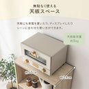 扉付き収納ラック キッチンボード 3段 可動棚 扉付き 韓国インテリア グレージュ 食器棚 収納 PUTUPUTU