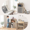 扉付き収納ラック キッチンボード 3段 可動棚 扉付き 韓国インテリア グレージュ 食器棚 収納 PUTUPUTU