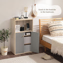 扉付き収納ラック キッチンボード 3段 可動棚 扉付き 韓国インテリア グレージュ 食器棚 収納 PUTUPUTU