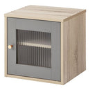 木製キューブボックス〔幅35cm〕 木製キューブボックス〔幅35cm〕 本棚 ラック キューブボックス収納 韓国インテリア グレージュ PUTUPUTU