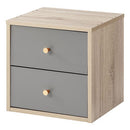 木製キューブボックス〔幅35cm〕 木製キューブボックス〔幅35cm〕 本棚 ラック キューブボックス収納 韓国インテリア グレージュ PUTUPUTU