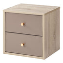 木製キューブボックス〔幅35cm〕 木製キューブボックス〔幅35cm〕 本棚 ラック キューブボックス収納 韓国インテリア グレージュ PUTUPUTU